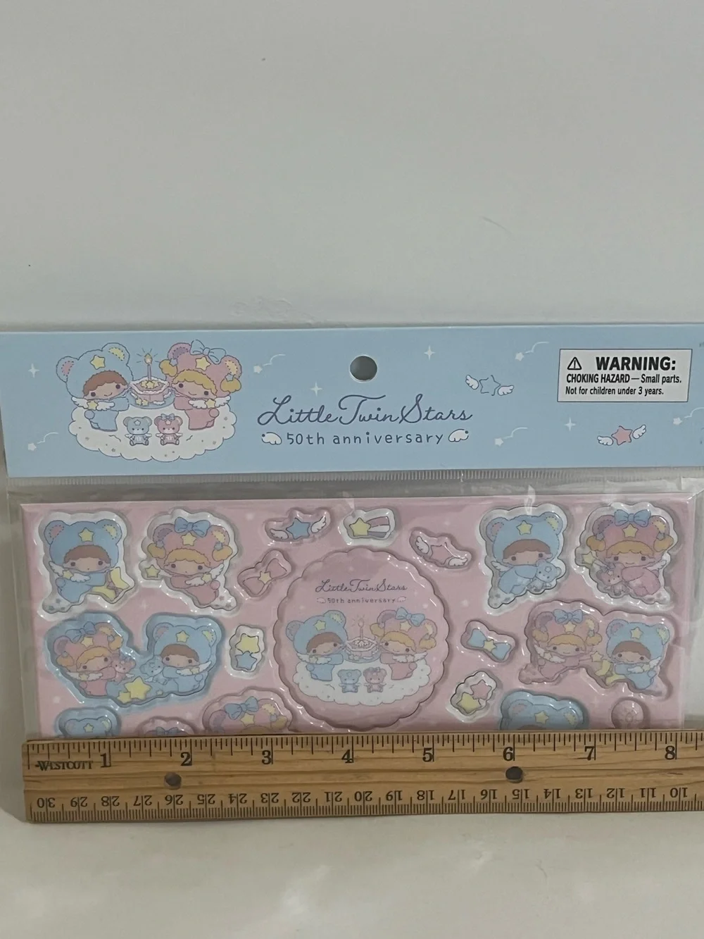 Sanrio Little Twin Stars 50th Anniversary Puffy Sticker Sheet